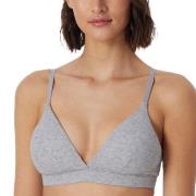 Schiesser BH Pure Rib Organic Cotton Soft Bra Grå C 85 Dame