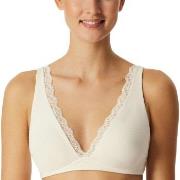 Schiesser BH Unique Cotton Soft Bra With Lace Krem bomull C 75 Dame