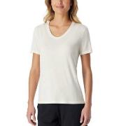 Schiesser Women Mix and Relax V-neck T-Shirt Benhvit modal 44 Dame