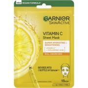 Skin Active Vitamin C Sheet Mask, 28 g Garnier Ansiktsmaske