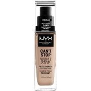 NYX Professional Makeup Can't Stop Won't Stop Foundation Porcelain - 3...
