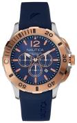 Nautica Herreklokke NAI19506G BFD 101 Blå/Gummi Ø44 mm