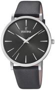 Festina Dameklokke F20371-4 Sort/Lær Ø38 mm