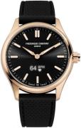 Frederique Constant Herreklokke FC-287BS5B4 Vitality Sort/Gummi Ø42