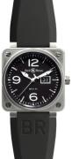 Bell & Ross Herreklokke BR0196-BL-ST BR 01-96 Sort/Gummi Ø46 mm