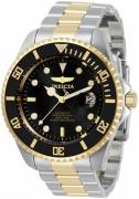 Invicta Herreklokke 34041 Pro Diver Sort/Gulltonet stål Ø47 mm