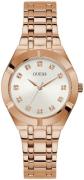 Guess Dameklokke GW0114L3 Sølvfarget/Rose-gulltonet stål Ø36 mm