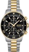 Hugo Boss Herreklokke 1513908 Admiral Sort/Gulltonet stål Ø46 mm