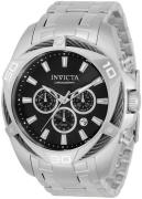 Invicta Herreklokke 34118 Bolt Sort/Stål Ø50 mm