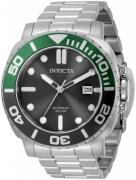 Invicta Herreklokke 34313 Pro Diver Sort/Stål Ø48 mm