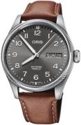 Oris Herreklokke 01 752 7760 4063-07 5 22 07LC Aviation Grå/Lær