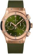 Hublot Herreklokke 541.OX.8980.RX Classic Fusion Grønn/Gummi Ø42 mm