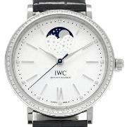 IWC Dameklokke IW459008 Portofino Sølvfarget/Lær Ø37 mm