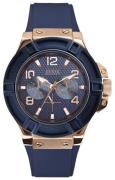 Guess Herreklokke W0247G3 Rigor Blå/Gummi Ø45 mm