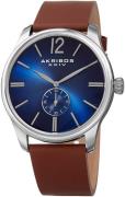 Akribos XXIV Herreklokke AK916SSBU Classic Blå/Lær Ø44 mm