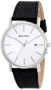 Bulova Herreklokke 96B104 Dress Sølvfarget/Lær Ø37 mm