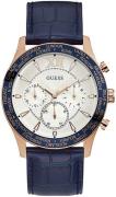 Guess Herreklokke W1262G4 Multifunction Hvit/Lær Ø45 mm