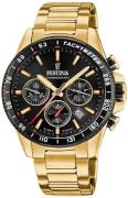 Festina Herreklokke F20634-5 Timeless Sort/Gulltonet stål Ø43.5 mm