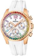 Festina Dameklokke F20611-2 Boyfriend Hvit/Gummi Ø38.1 mm