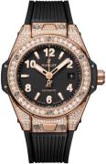 Hublot Dameklokke 485.OX.1180.RX.1604 Big Bang 33Mm Sort/Gummi Ø33 mm