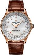 Breitling Dameklokke R17395211A1P2 Navitimer Automatic 35 Hvit/Lær