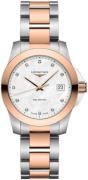 Longines Dameklokke L3.377.3.88.7 Conquest Ladies Hvit/Rose-gulltonet