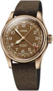 Oris Herreklokke 01 754 7741 3166-07 5 20 74BR Aviation Brun/Lær