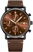 So & Co New York Herreklokke 5513.4 Tribeca Brun/Lær Ø38 mm