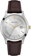 Bulova Herreklokke 98B266 Sølvfarget/Lær Ø40 mm