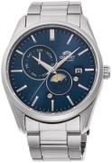 Orient Herreklokke RA-AK0308L10B Sun & Moon Blå/Stål Ø42 mm