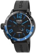 U-Boat Herreklokke 8927 Sommerso Sort/Gummi Ø56 mm