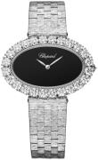 Chopard Dameklokke 10A376-1008 L Heure Du Diamant Sort/18 karat hvitt