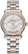 Chopard Dameklokke 278608-6004 Happy Sport Sølvfarget/18 karat rosé