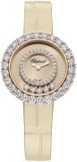 Chopard Dameklokke 205369-5002 Happy Diamonds Beige/Lær Ø29 mm