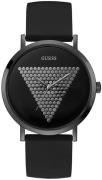 Guess Herreklokke W1161G2 Sort/Gummi Ø44 mm