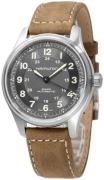 Hamilton Herreklokke H70545550 Khaki Field Sort/Lær Ø42 mm