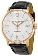 Baume & Mercier Herreklokke MOA10037 CLASSIMA Sølvfarget/Lær