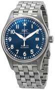 IWC Herreklokke IW327016 Pilots Blå/Stål Ø40 mm