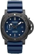 Panerai Herreklokke PAM01232 Submersible Blå/Gummi Ø44 mm