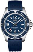 Breitling Herreklokke A17367D81C1S2 Superocean 44 Blå/Gummi Ø44 mm