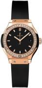 Hublot Dameklokke 581.OX.1181.RX.1104 Classic Fusion Sort/Gummi Ø33