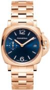 Panerai PAM01182 Luminor Due Blå/18 karat rosé gull Ø38 mm