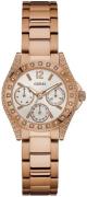 Guess Dameklokke W0938L3 Impulse Hvit/Rose-gulltonet stål Ø32 mm