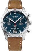 Alpina Herreklokke AL-372NW4S26 Startimer Blå/Lær Ø41 mm