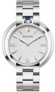 Bulova Dameklokke 96L306 Classic Hvit/Stål Ø40 mm