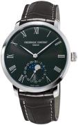 Frederique Constant Herreklokke FC-705GR4S6 Slimline Sort/Lær Ø42 mm