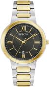 Bulova Herreklokke 98B368 Classic Sort/Gulltonet stål Ø41 mm