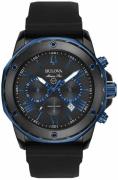 Bulova Herreklokke 98B308 Marine Star Grå/Gummi Ø44 mm