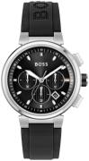 Hugo Boss Herreklokke 1513997 One Sort/Gummi Ø44 mm