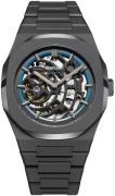 D1 Milano Herreklokke SKBJ05 Skeleton Sort/Stål Ø42 mm